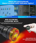 24V Red LED Flashing Buzzer Kit Ten Pack For Electrical Control Panels showing red glow and components