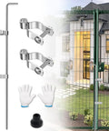Chain Link Gate Drop Rod Kit One And Three Eighths Inch By Thirty Two Inch Cane Bolt For Single Or Double Gate