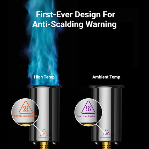 Powerful Propane Kitchen Torch For Searing Steak, Grilling And BBQ, Adjustable Flame with anti-scalding warning indicator