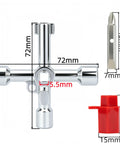 2 Pack 4 Way Sillcock Key Kit For Hose Valves Faucets And Switches With Beaded Chain Must Have Portable Zinc Alloy Water Key