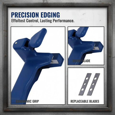 Manual Edge Banding Cutter For Trimming With Two Razor Sharp Manganese Steel Blades, Portable Straight Edge Trimmer For PVC Plastic Plywood And Furniture Making, blue ergonomic grip with replaceable blades