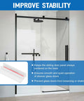 Heavy Duty Sliding Shower Door Bottom Guide Track Smooth Gliding Plastic Runner For Top Hung Bathroom Frames 5 8 Channel Replacement 2 Pack in a modern glass shower.