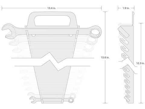Beefy 15 Piece SAE Combination Wrench Set With Angled Open End For Tight Spaces 1/4 Inch To 1 Inch Sizes Plus Holder Shop Ready Gear For Your Home Garage Or Pro Shop