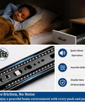 Sleeping child near drawer with Black Side Mount Drawer Slides 3-Section Full Extension Silent Ball Bearing for quiet operation