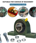 Two Pack Mounted Pillow Block Bearing 1 Inch Bore With Solid Cast Iron Base Self Alignment Includes Screws And Nuts Heavy Duty Industrial Grade Steel Bearings