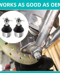 Two Beefy Ball Joint Kit For ATV UTV Fits Sportsman Ranger Scrambler Magnum Big Boss Trail Boss Xplorer Xpedition ACE ATP Models Durable Heavy Duty Front Suspension Replacement Parts installed on ATV front suspension