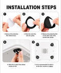 Installation steps for Zero Friction Heavy Duty Appliance Casters And Rollers Silent Silicone Feet for easy use on kitchen appliances.