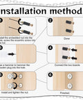 Installation steps for Cam Lock Nuts And Cams Screws Set For Furniture 20 Sets M6 X 35mm 3 In 1 Eccentric Hardware Kit