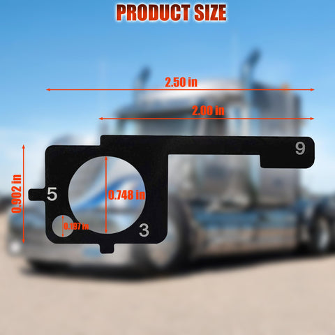 Dimensions of 4 In 1 Truck Pre Trip Inspection Tool With Brake Gauge Go No Go Tire Tread Windshield Scan And Pro Check