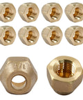 Premium Quarter Inch Brass Flare Nuts 10 Pack Corrosion Resistant Hardware For Fuel Oil Gas And Vacuum Lines built tough design.