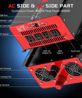 Heavy Duty 4000W Power Inverter Converts 12V DC To 120V AC With 8000W Peak Surge showing AC connectors and USB ports.