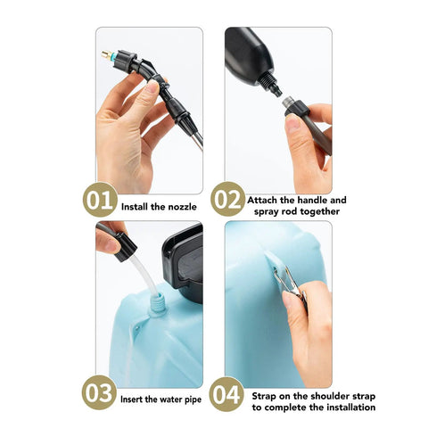 Step-by-step assembly of 5L Powerful Electric Garden Sprayer With Adjustable Nozzle For Farm And Home Use Beast Mode Ready