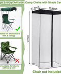 63 Inch Mosquito Net Cover For Canopy Chair With Waterproof Roof And Opening Zipper Heavy Duty Bug Barrier Mesh For Fishing Camping