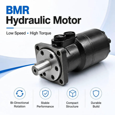 Heavy Duty Workhorse Orbital Gerotor Hydraulic Motor With Low Speed High Torque And Bidirectional Forward Reverse Operation, compact design.