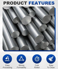 2-Pack 6 Inch Long 1 Inch Diameter 1018 Carbon Steel Bars Cold Rolled Unpolished Finish For Metalworking Shafts Gears Lathes