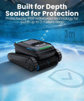 Cordless Robotic Pool Cleaner For Inground And Above Ground Pools With Smart Nav And 5000 GPH Suction No Brainer Dual Drive Motors