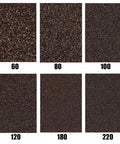 Six Pack Sanding Sponges Set With Coarse To Fine Grits 60 80 100 120 180 220 Grit Assortment close-up textures
