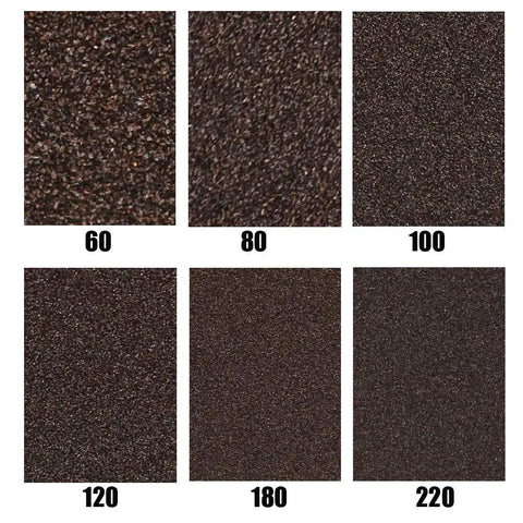 Six Pack Sanding Sponges Set With Coarse To Fine Grits 60 80 100 120 180 220 Grit Assortment close-up textures