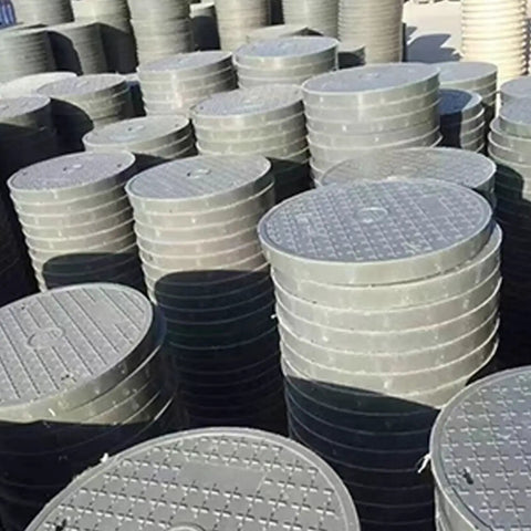 Stack of Seamless Resin Septic Tank Covers for Round Garden and Yard Lids, 31.4 by 31.4 by 1.9 Inches, weatherproof outdoor use