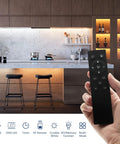 Under Cabinet Lighting Kit With 6 Pack 12 Inch LED Strips, Plug In Dimmable Tunable White 3000K-6000K, remote control in kitchen