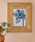 Premium Golden Oak Oil Based Wood Stain 1 Gallon Semi Transparent Penetrating Formula on wooden picture frame with flower art.