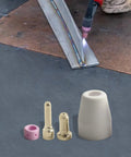 50 Piece Plasma Cutting Torch Consumables Kit With 10 Electrodes, 20 Nozzles, 10 Vortex Rings, And 10 Shield Cups 0.96mm Tips