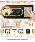 User entering code on digital keypad of Beefy 5.8 Cu Ft Drop Safe Box For Business With Anti Theft Money Drop Depository, Lock And Slot, Digital Keypad And Spare Keys.
