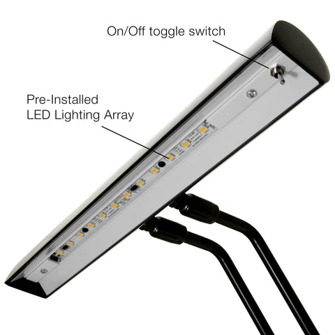 12 LED Piano Desk Lamp With Dimmer In Oil Rubbed Bronze Perfect For Your Dope Home Studio Or Keyboard Desk Eye Friendly Lighting