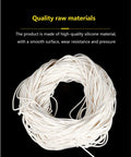 Top-Tier Silicone Foam Round Sealing Strip 10M Long, high-quality silicone cord in a smooth surface for weatherproof sealing.