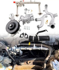 Heavy Duty Aluminum Coolant Water Pipe System Kit For Jaguar F Type F Pace Xf Xe Xj Land Rover Discovery Range Rover featuring engine parts.