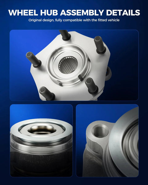 Front Wheel Bearing And Hub Assembly 5 Lug Non ABS Ready To Install Replacement For Chevrolet City Express 2015 2018
