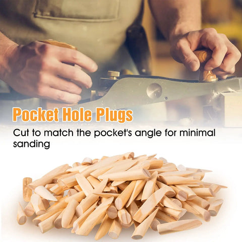 150 Piece Solid Wood Pocket Hole Plugs Set For Screws Three Eighths Inch Dowels Pine Hardwood Filler For Pocket Hole Jig