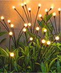 Solar Garden Lights 4 Pack Upgraded Swaying Light With Flexible Iron Wire And Heavy Bulb Base Wind Powered Firefly Effect