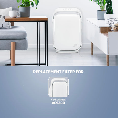 Genuine HEPA Pure Replacement Filter For Air Purifier AC9200 Removes 99.97 Percent Of Dust, Allergens, Pollen And Smoke