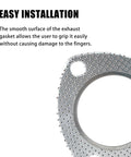 Automotive exhaust flange gasket, 2.5-inch, perforated metal with circular center bore