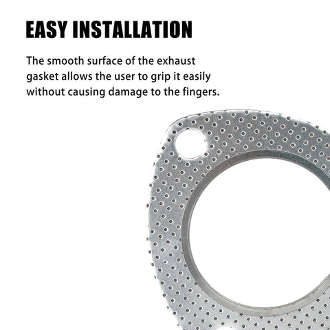 Automotive exhaust flange gasket, 2.5-inch, perforated metal with circular center bore