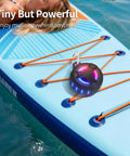 Bluetooth Shower Speaker With LED Light, IP67 Waterproof And Floating, 2000mAh Battery on kayak, outdoor setting