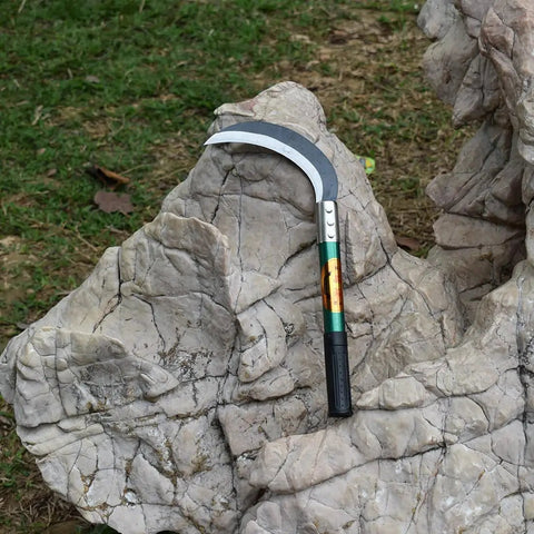 Heavy Duty Weeding Sickle With Manganese Steel Blade And Hardwood Handle Serrated Grass Hook Cutter for yard ready removal