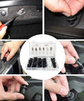 Must Have Car Plastic Rivet Clips Kit 100 Pcs In Six Sizes for bumpers and interior panels in use with storage box