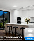 Bright kitchen with Ten Pack 6 Inch LED Disk Lights Dimmable Flush Mount Downlights 16.5W 1000 Lumens 5000K Daylight Ceiling Lights