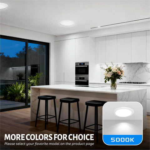 Top Notch 5 6 Inch Led Disc Ceiling Light Featuring Slick Dimmable Switch And Crisp 5000k Daylight Output Delivers Easy Recessed Can Retrofit With J Box Setup Built Heavy Duty With Rust Proof Steel Housing For A Flawless Modern Home Glow Upgrade