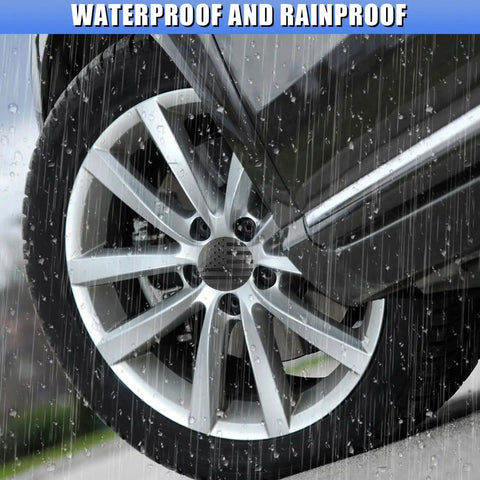Car wheel with Four Pack American Flag Wheel Hub Center Cap Stickers Waterproof 56mm Universal Auto Exterior Decoration Decals