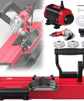 Real Deal Electric Tile Chamfering Machine And Angle Grinder Attachment With Forty Five Degree Bevel Cutting, No Mess Water Cooling For Marble Granite Ceramic, Tough Build Gets The Job Done With Zero Hassle.
