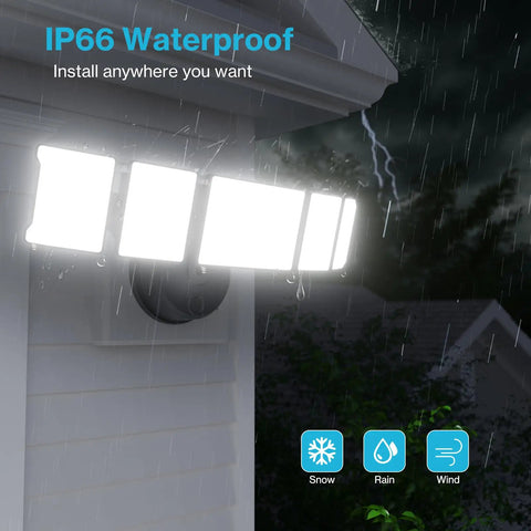 Real Bangin Bright 130W Led Outdoor Flood Light Pumping Out 13000 Lumens Of Crisp Daylight Kickin Up Serious Coverage Via No Nonsense Flip Switch Control Durable IP65 Weather Sealed Housing Sports Five Adjustable Heads For Flexible Yard Security