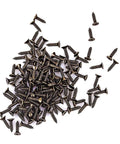 Pile of bronze tone screws from 20 Pieces Jewelry Box Latches Set Thickened Solid Bronze Tone Antique Style Box Latch With Zinc Alloy Construction Includes 80 Replacement Screws Right Latch Buckle For Secure Elegant Storage