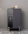 Pair Of 5-8mm Glass Pivot Door Hinges For Bookshelves Cabinets And Display Showcases In Brushed Matte Black Gold Finish