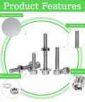 Massive M3 Screws Set 915 Pieces Stainless Steel Hex Socket Head Cap Screws Nuts And Washers Kit with product features highlighted