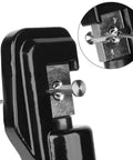 Stainless Steel Stemball Swage Dead Ends 1/8 Inch for Deck Cable Railing, close-up view of installation tool