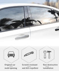 Six-piece black B-pillar window trim set for Jeep Cherokee (2014–2022), side view