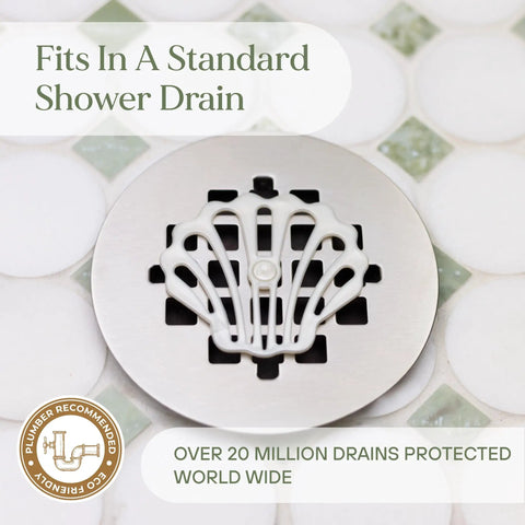Shower Drain Hair Catcher 2 Pack Disposable Bathroom Hair Trap Easy To Install In Shower Drain Covers Prevent Clogs No Fuss Drains As Seen On Shark Tank